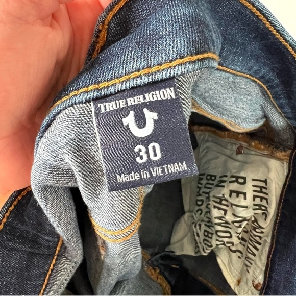 True Religion Dark Wash Straight Leg Denim Jeans Size 30 Women’s - Picture 7 of 13